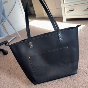 Portland leather shoulder tote purse